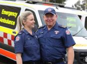 Retiring paramedic Terry Morrow with his daughter Megan Okkonen, who followed her father into the ambulance service. Picture by Robert Peet