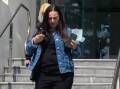 Kyrsten Campbell leaving Wollongong courthouse in September last year after pleading guilty to her role in the attack. Picture by Grace Crivellaro