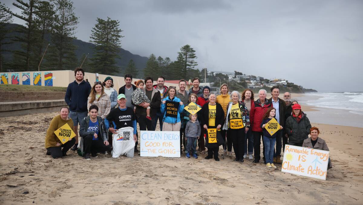 Illawarra pro-renewables groups gathered in support of the declared offshore wind zone. Picture supplied