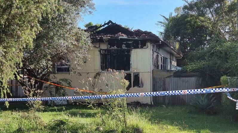 A crime scene was established at the Cotterill Avenue property after it caught fire on March 19. Picture by Simon Cohen. 