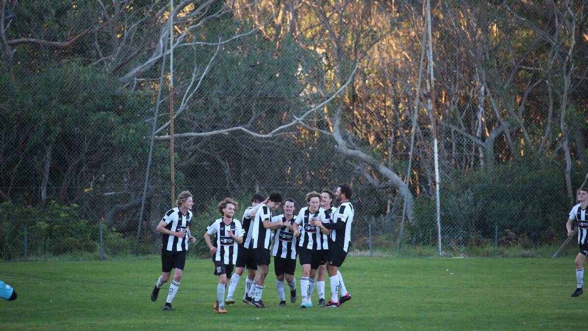 The Milton-Ulladulla Panthers celebrating a goal this season. Picture supplied. 