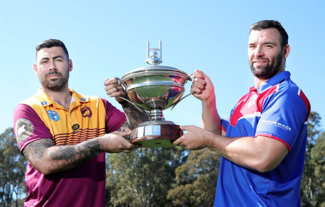 Shellharbour Sharks' and Gerringong Lions' captains James Ralphs (left) and Nathan Ford (right). Picture by Sylvia Liber. 