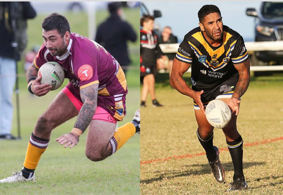 Shellharbour Sharks' James Ralphs (left) and Nowra-Bomaderry Jets' Mason Harrison (right). Pictures by Adam McLean and Brian Scott. 