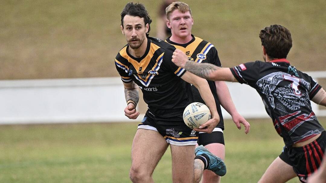 Nowra-Bomaderry Jets' Braydon Rumble-Walsh bagged threes tries in his side's win over the Kiama Knights. Picture by Stickspix.
