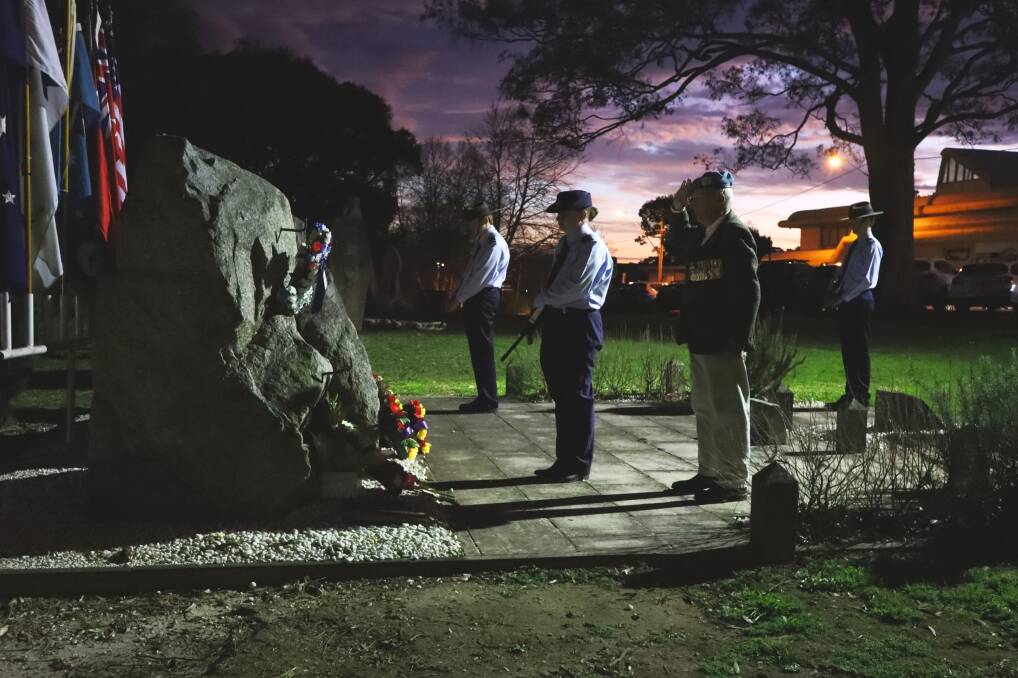 LEST WE FORGET: The Shoalhaven community marked Vietnam Veterans Day with a sunset service at Bomaderry. Picture: Jorja McDonnell