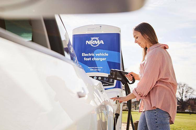 Shoalhaven City Council is looking for sites on public land, to potentially build more electric vehicle chargers. Picture by NRMA. 