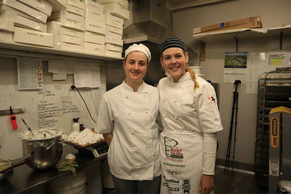 Head chef Emma Andriske and apprentice pastry chef Skye Golding. Picture by Jorja McDonnell.