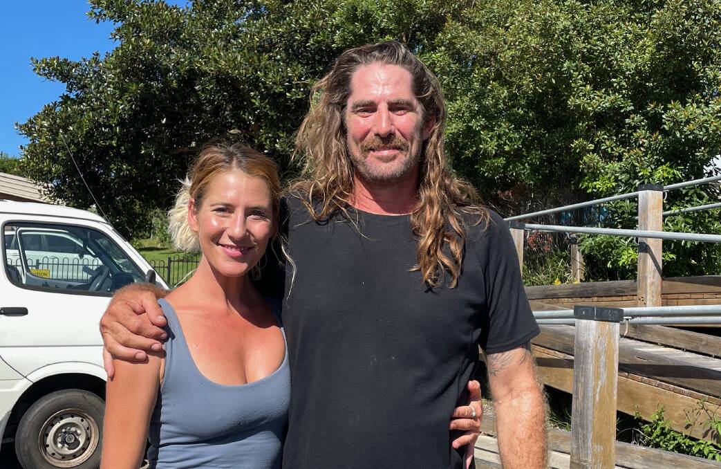 Sonia Srsan and Ian Lawson reached Bermagui on Friday, January 19, as they walk across Australia to raise awareness and funding for brain cancer. Picture by Marion Williams