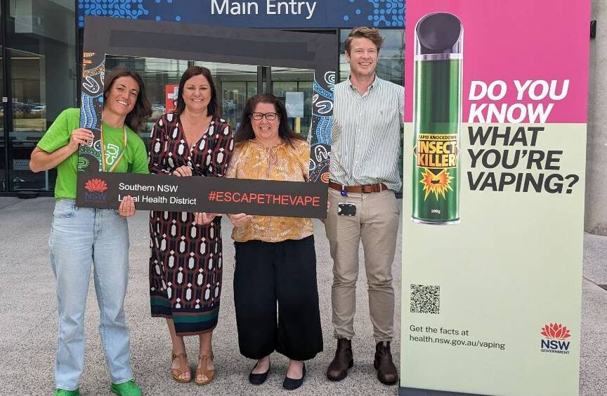 Member for Eden-Monaro Kristy McBain MP, joins with Coordinare, Southern NSW Local Health District and headspace to reduce the incidence of vaping and smoking among young people in. Picture supplied.