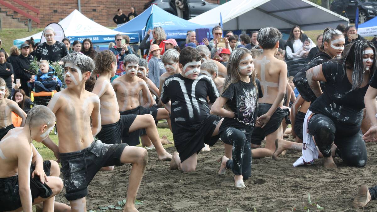 A large crowd attended last year's Shoalhaven NAIDOC Family Fun Day at the Nowra Showground, including these young dancers. Picture by Glenn Ellard.