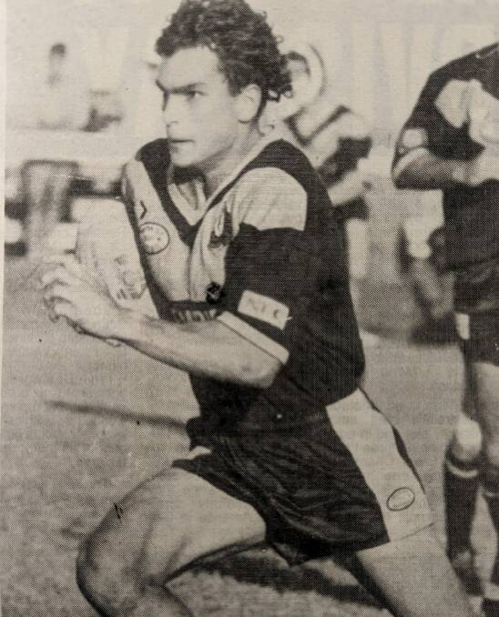 From the pages of the South Coast Register - Nowra Warriors best and fairest Aaron Whyte in action during the 1993 grand final win.