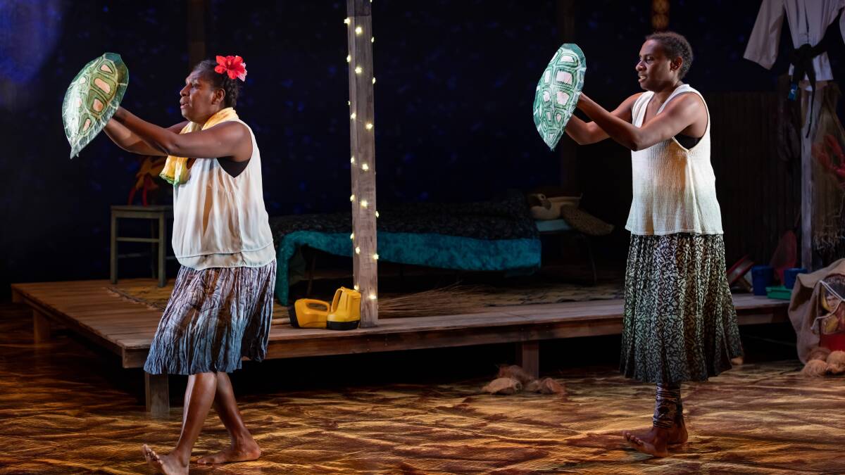 Several aspects of Torres Strait Island culture is brought to life in the children's play Waru - journey of a small turtle. Picture supplied.