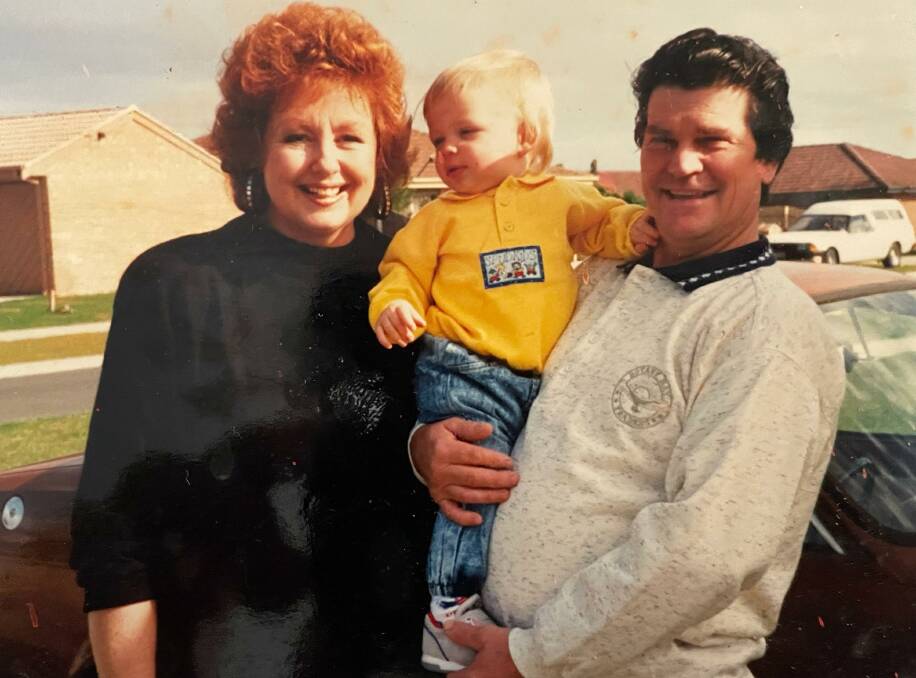 Les and Denise Marney with grandson Craig, now aged 33. Picture supplied.