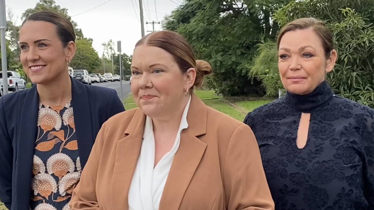 Shoalhaven Council mayoral candidate Jemma Tribe (centre) has called for council and the Federal Government to work more closely together to ensure much-needed road upgrades are delivered. Picture by Glenn Ellard.