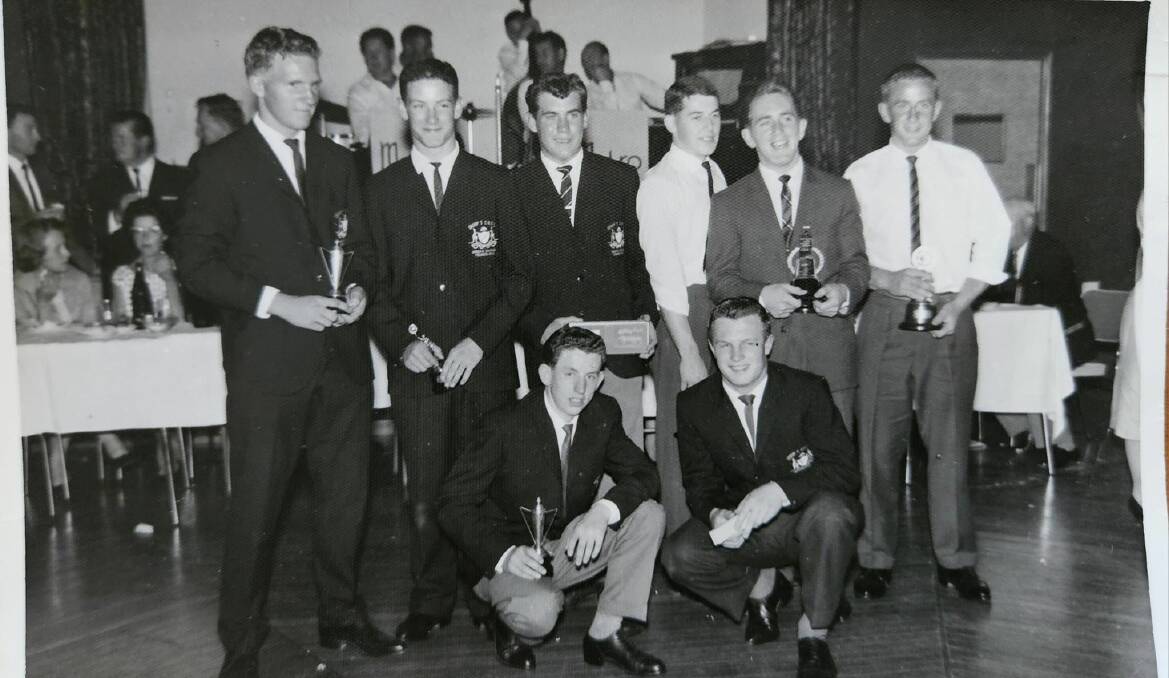 Nowra Warriors players from, the 1960s - back: Ray (Butch) Thompson, John Basha, Don Oke, Geoff Knox, Alan Hills, Brian (Jack) Wallace; front: Ray Smith, John Smith. Picture supplied.