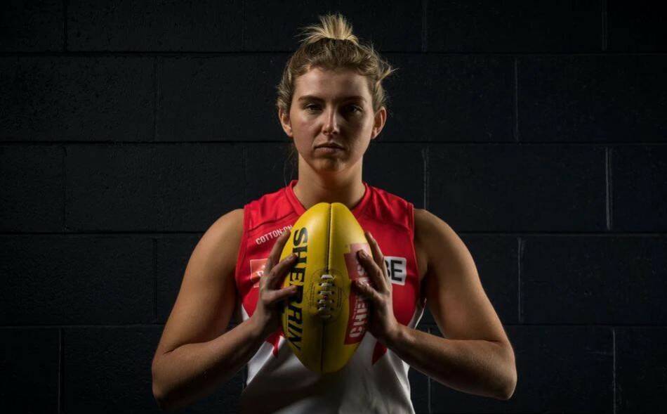 Sydney Swans AFLW co-captain Maddy Collier has been ruled out of the 2023 season after injuring her knee while training. Picture supplied.