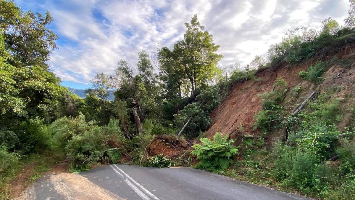 The latest damage to Wattamolla Road, following the weekend's floods. Picture by Shoalhaven SES.