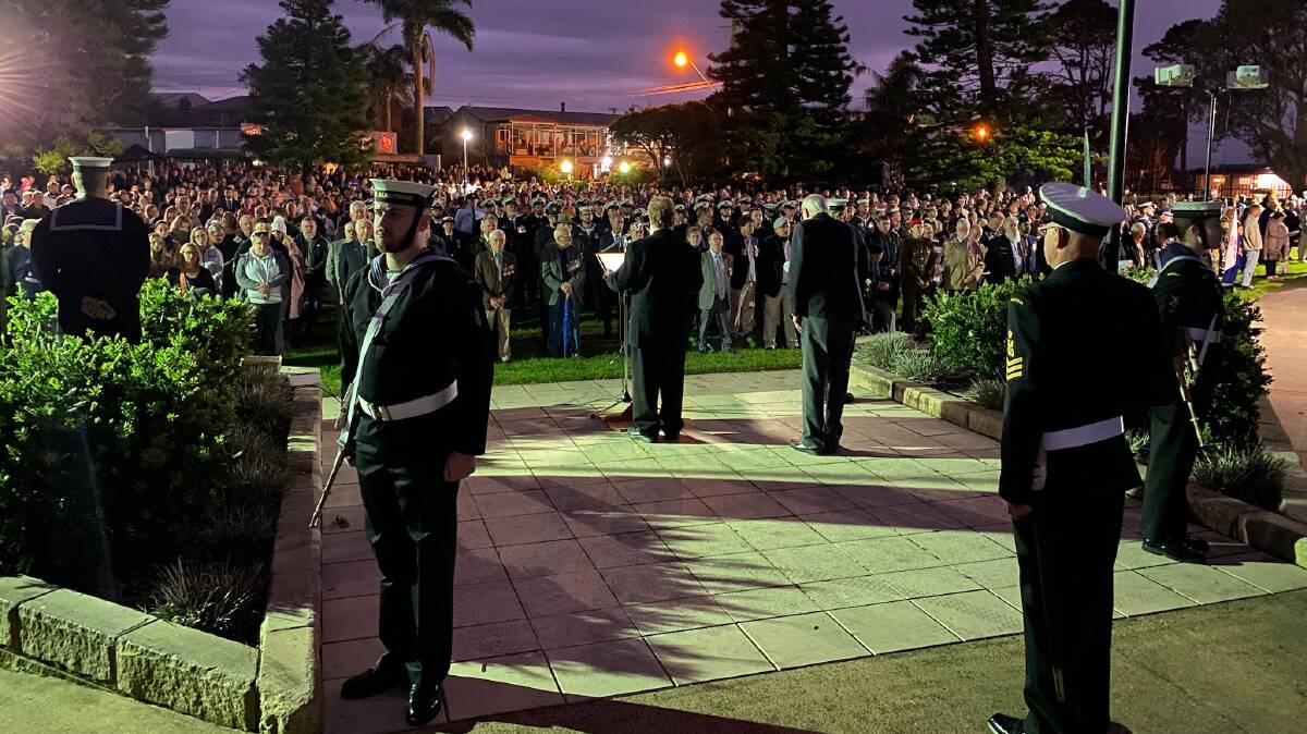Large crowds gathered for last year's dawn service at Greenwell Point. Picture by Glenn Ellard.