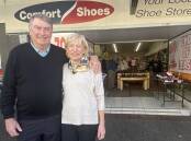 Rob and Sally Bruderlin are retiring from business and selling their Comfort Shoes stores after 78 years in the family. Picture by Glenn Ellard.