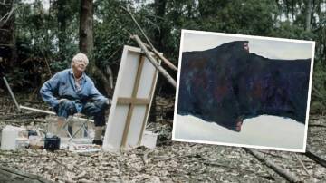 Arthur Boyd painting by the Shoalhaven River, and his commissioned landscape from 1984, Starry Night Shoalhaven River. Pictures supplied by Bundanon