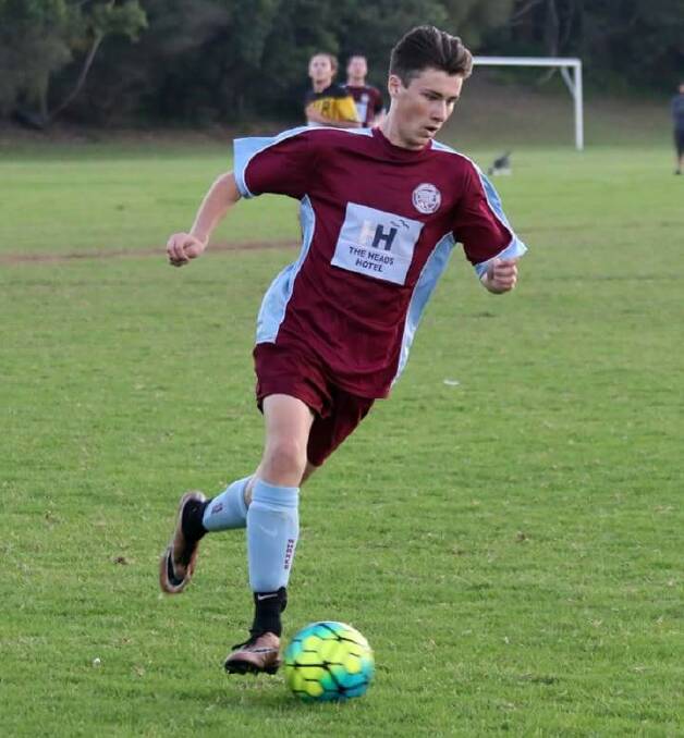 Jesse Jackson in action for Shoalhaven Heads/Berry FC.
