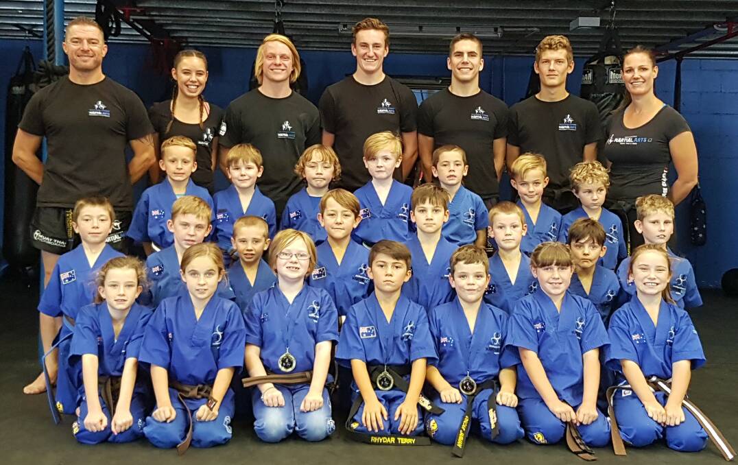 HARD WORK PAYS OFF: Bomaderry's Southern Fitness and Martial Arts Centres'  advanced little ninjas.