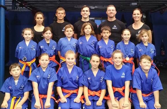 ALL SMILES: Southern Fitness and Martial Arts Centres Bomaderry's Orange and Yellow Belt Junior Kick Defence