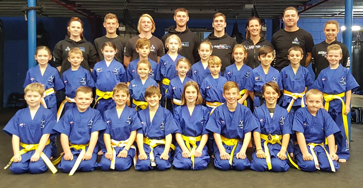NAMES TO KEEP AN EYE ON: Southern Fitness and Martial Arts Centre Bomaderry's JKD yellow belts after their gradings for term two.