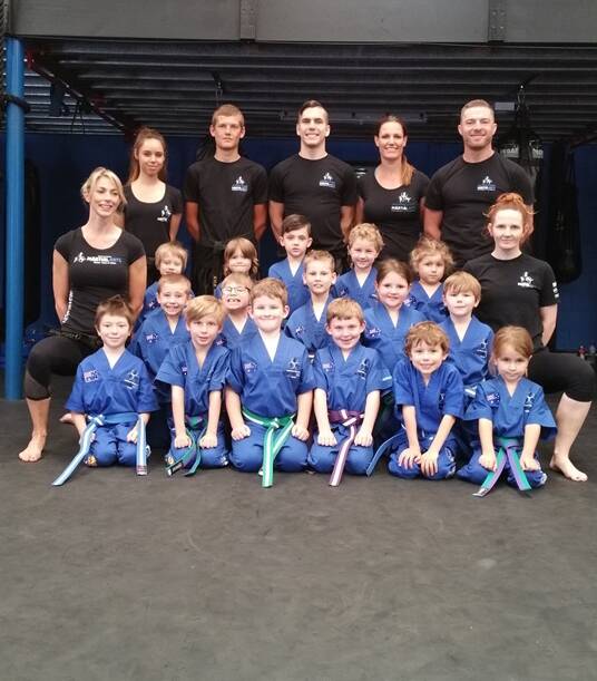 LITTLE TROOPERS: Southern Fitness and Martial Arts Centres Bomaderry's Intermediate Little Ninjas after the recent term gradings.