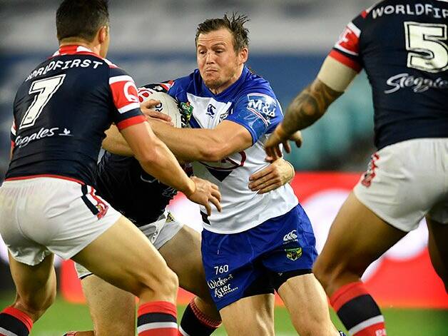 Canterbury-Bankstown's Josh Morris in action the Roosters. Photo: BULLDOGS MEDIA