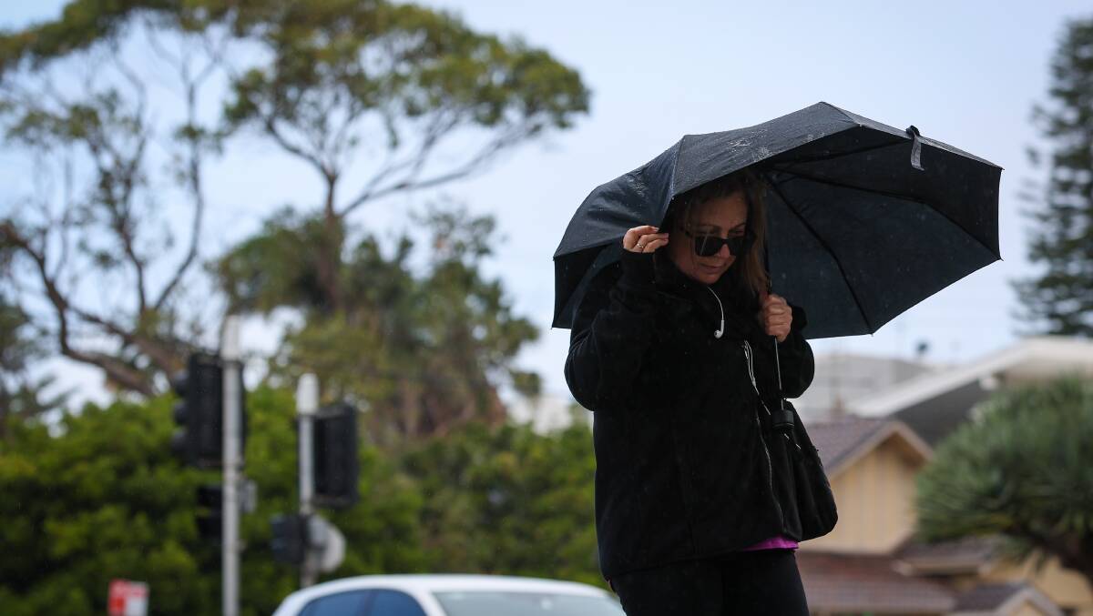 Umbrella-unfriendly wind. Picture by Adam McLean