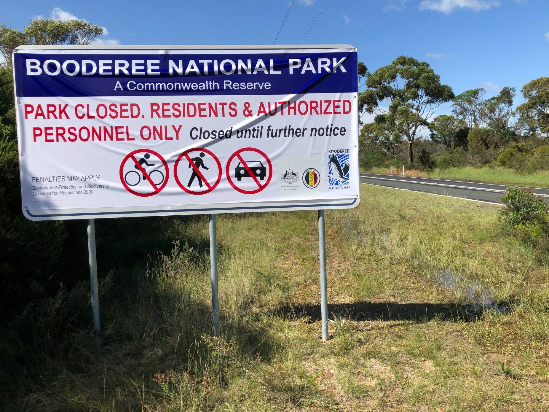 Booderee National Park is closed to all non-residents - that means