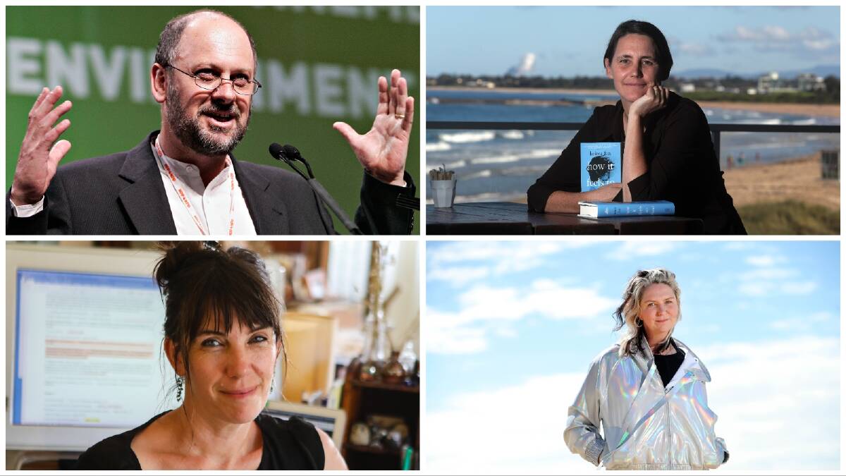 Clockwise: Tim Flannery, Helena Fox, Kate Scott and Kate Holden will all be guests at the South Coast Writers Festival 2023. Picture by ACM