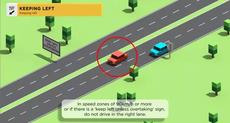 Is it illegal to always drive in the right-hand lane?
