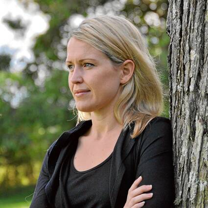 RHODES SCHOLAR: Former Bomaderry High School student turned high-profile WikiLeaks lawyer Jennifer Robinson, at home in Far Meadow yesterday.