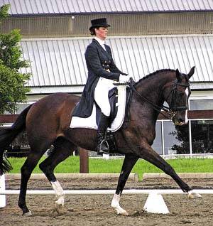 BIG TEST: Jervis Bay rider Alycia Targa and her horse Neversfelde Kudu are in Germany to compete at the 2007 FEI Young Rider World Cup Dressage Final.