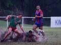 The Wests v Corrimal clash at Sid Parrish Park last Saturday was a mud bath. Picture by Sylvia Liber